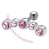 Large Jewel Strip - Pink Upper Ear Stud